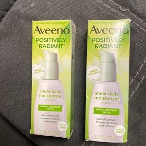 COPY - Lot of 2 AVEENO positively radiant sheer daily moisturizer sunscreen 30